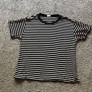 Black and White Striped John Galt Top